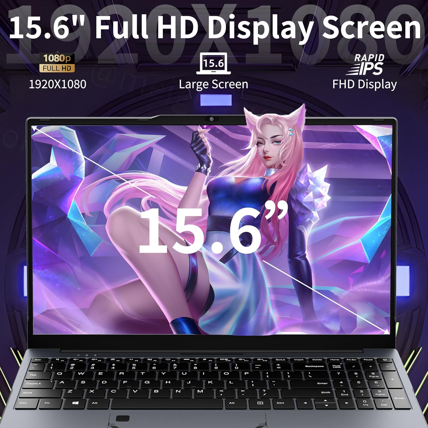 15.6" Gaming Laptop AMD-Ryzen R5 R7 Laptop 32GB DDR4 RAM 512GB NVMe SSD Portable Notebook Laptop — image 4