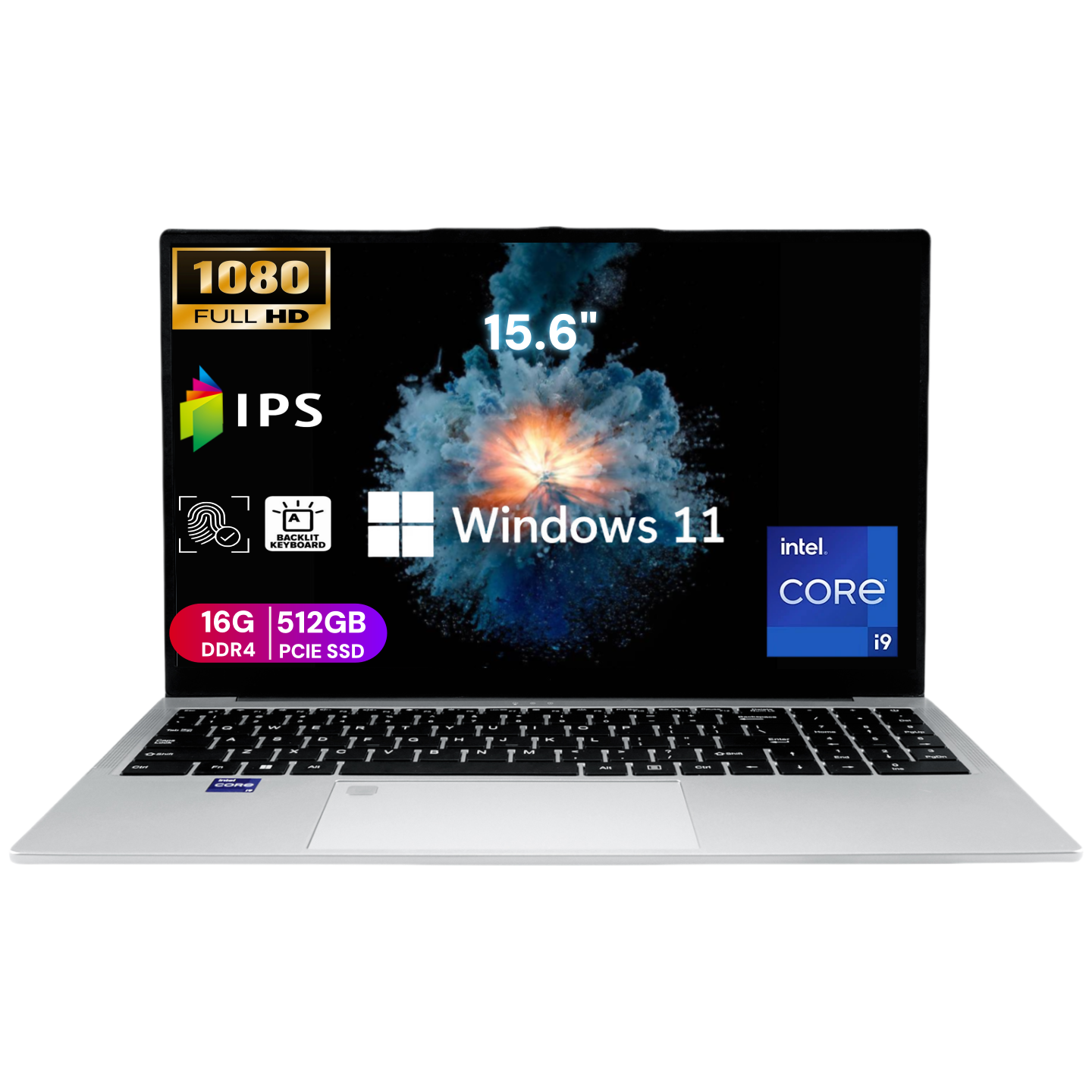 15.6 Inch Intel Core I9 11900H Portable Business Gaming Laptop New 16GB DDR4 RAM 512GB SSD English Windows 11 High Performance