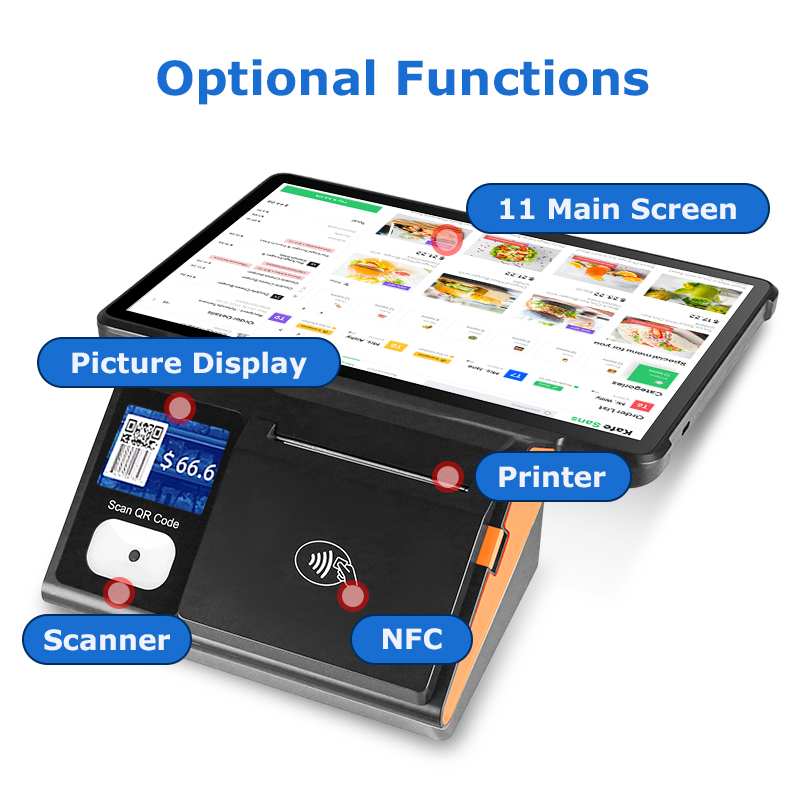 Android 13 Mini Cash Register Point of Sale Systems 11'' Pos Tablet Nfc Supermarket Atm Machine All in 1 Pos Terminal — image 2