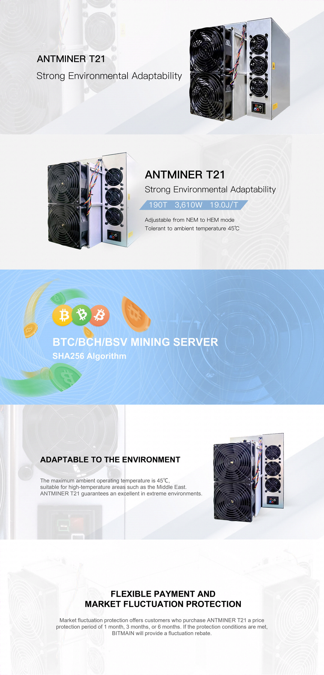 Hot Selling Cheaper Price T21 180T T21 190TH Miner Crypto Miner — image 4