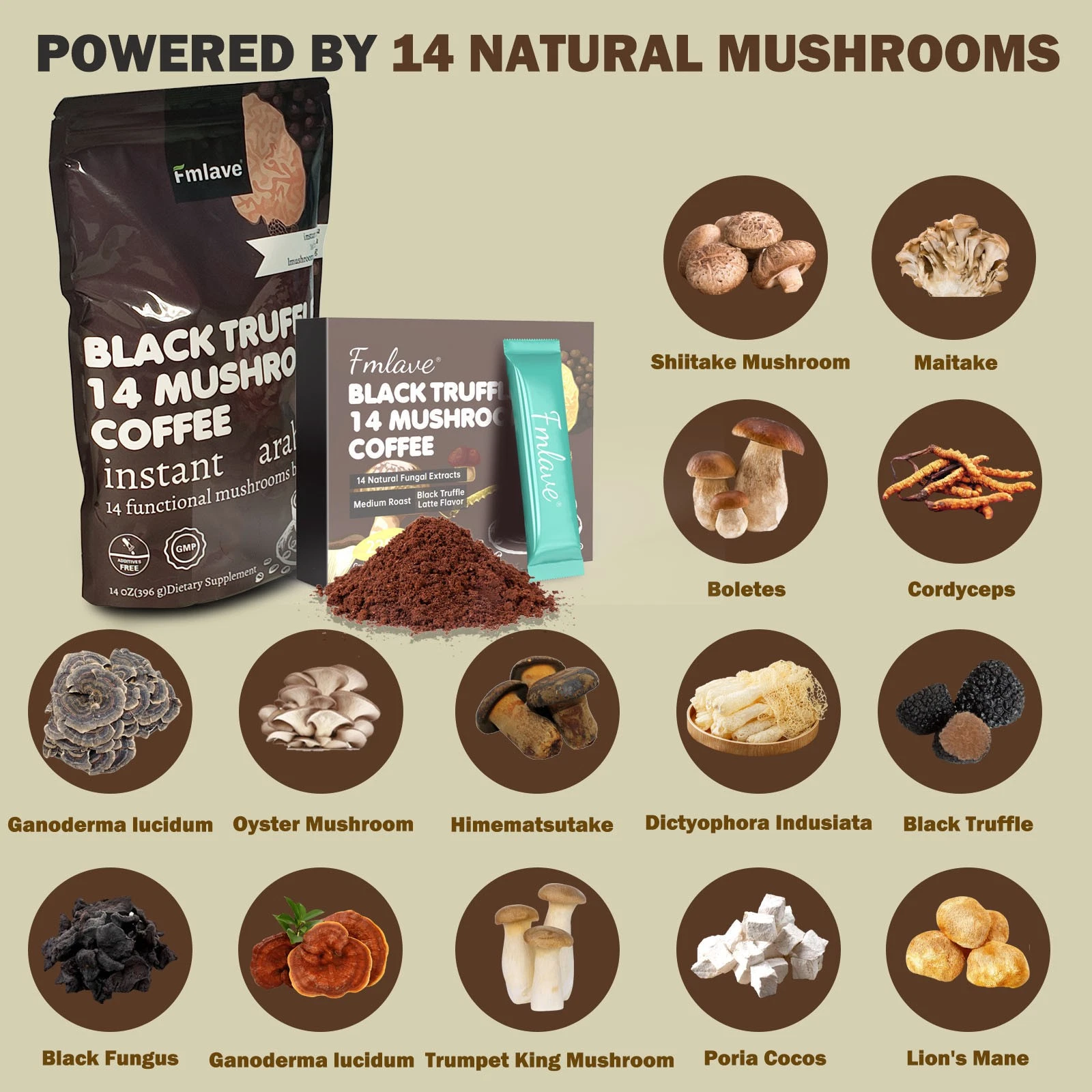 2 Pack Mushroom Coffee 100% Authentic USA FREE SHIPPING Organic 396g Per pack — image 2