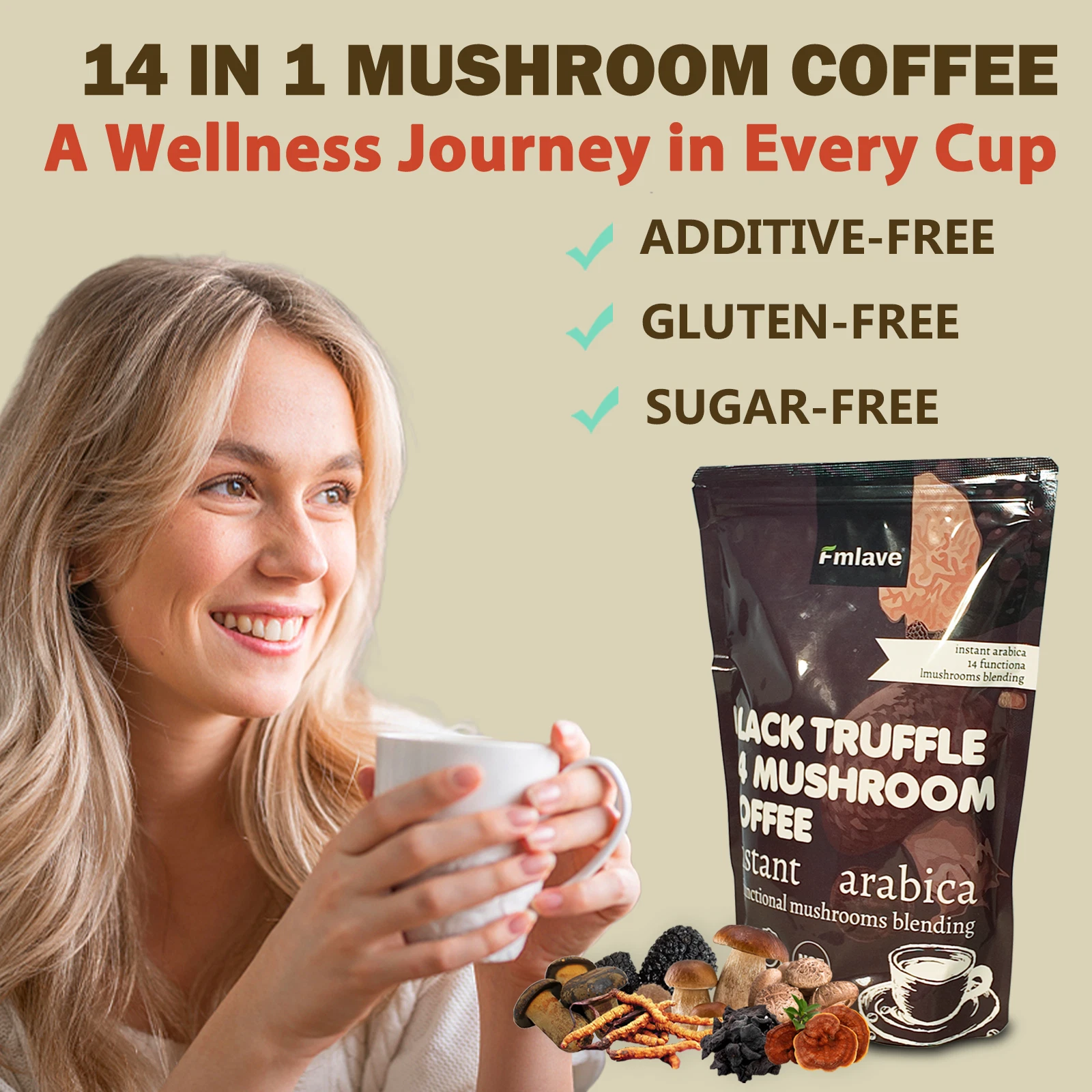 2 Pack Mushroom Coffee 100% Authentic USA FREE SHIPPING Organic 396g Per pack — image 3