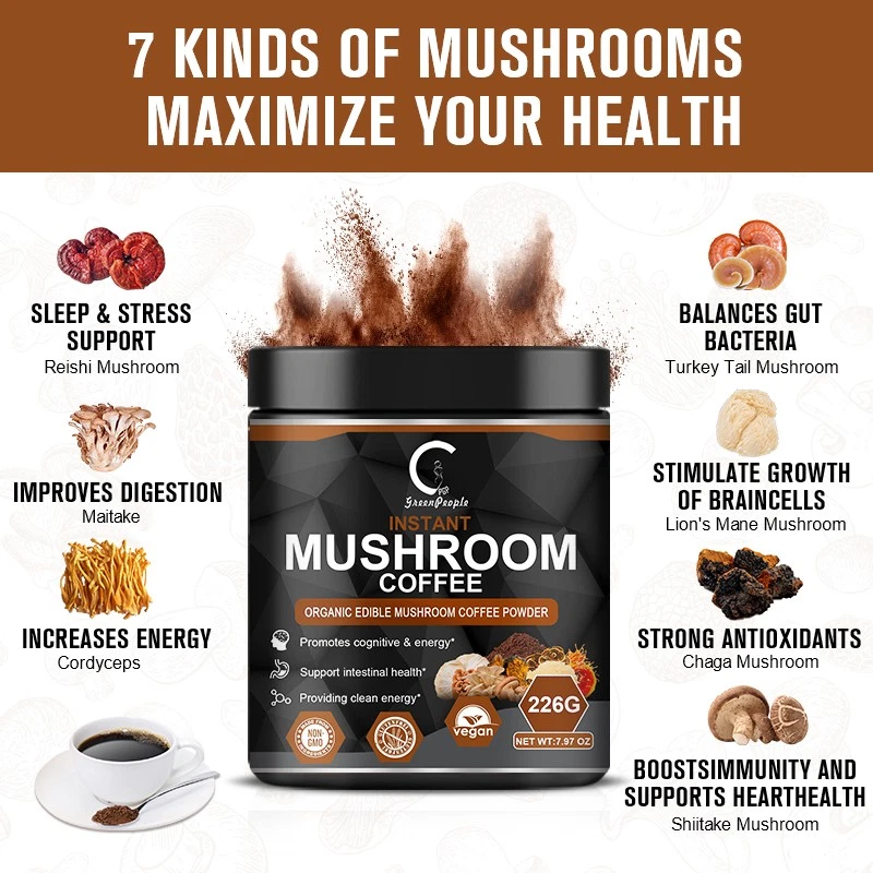 10x Mushroom Complex Supplement, Lions Mane, Reishi, Shiitake, Immune Capsule — image 3
