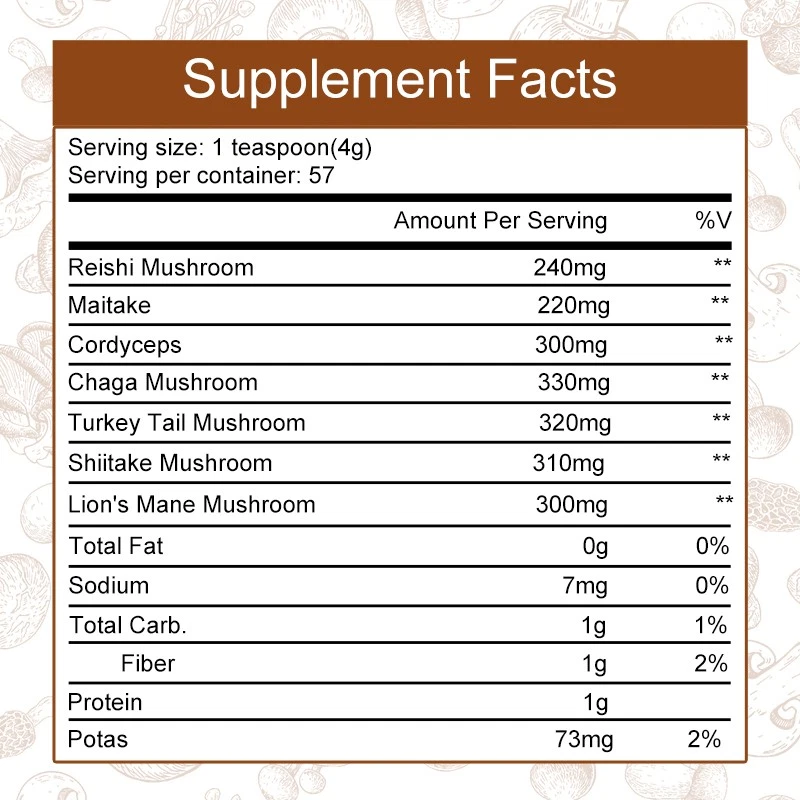 10x Mushroom Complex Supplement, Lions Mane, Reishi, Shiitake, Immune Capsule Vorschaubild 6