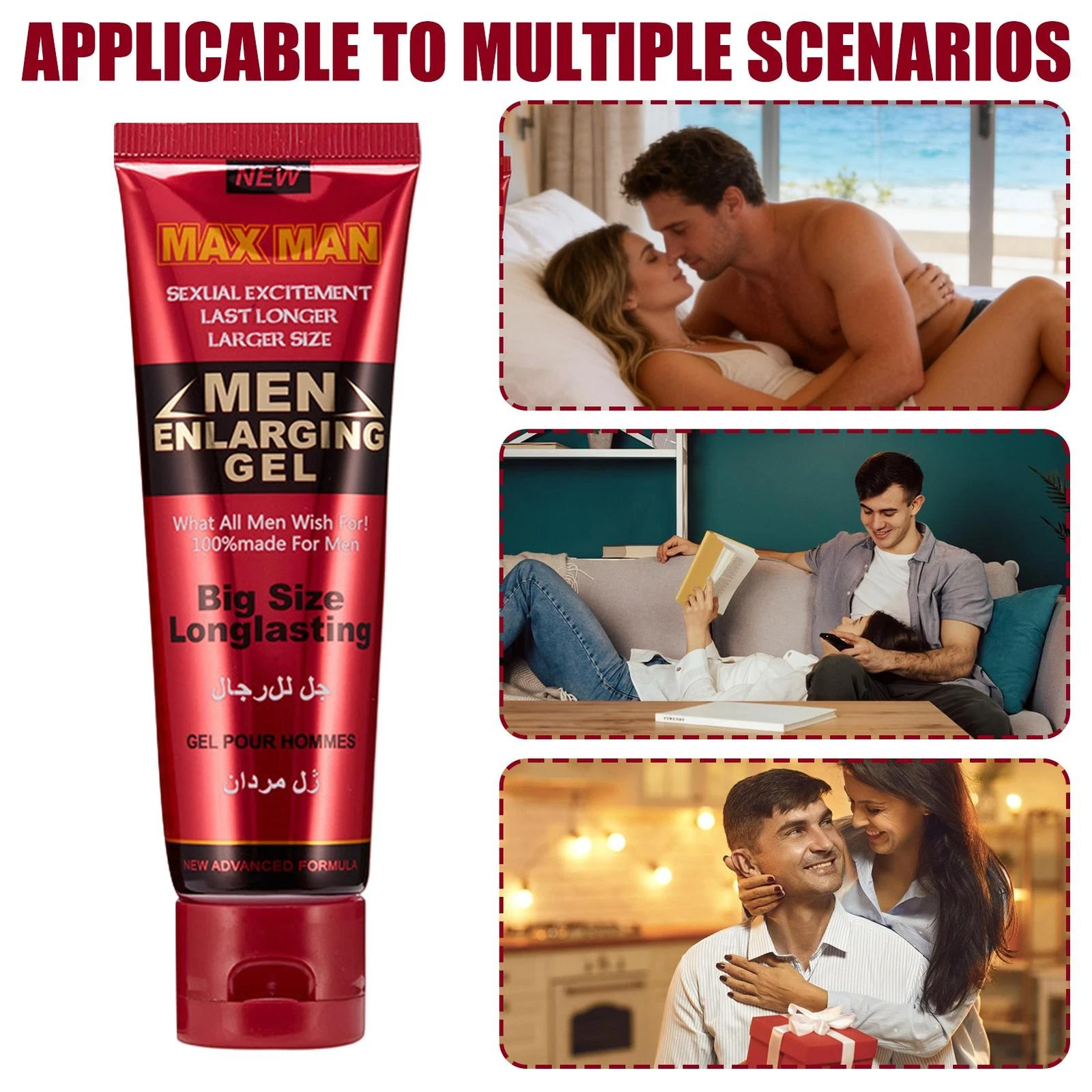 Enlargement Cream Men's Enlarging Gel Men Massage Cream Larger Thicker Longer — image 3