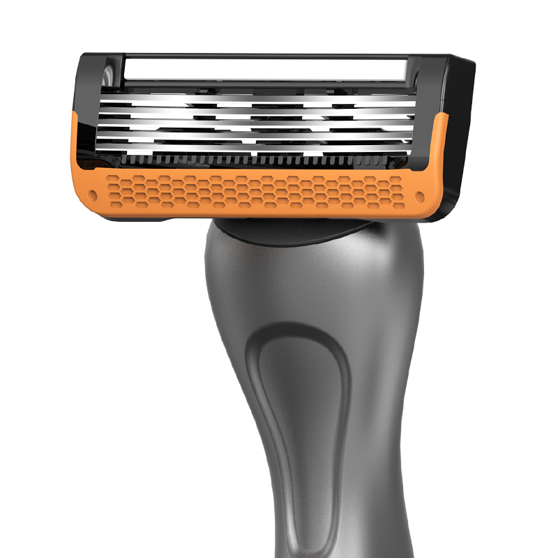 5 Blades Cartridge with Trimmer Men Shaving Razor Open Back Design Replaceable Shaving Razor — image 3