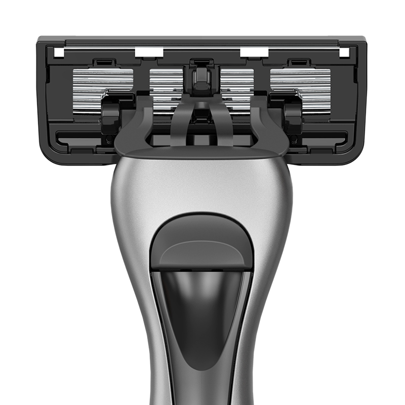 5 Blades Cartridge with Trimmer Men Shaving Razor Open Back Design Replaceable Shaving Razor — image 4