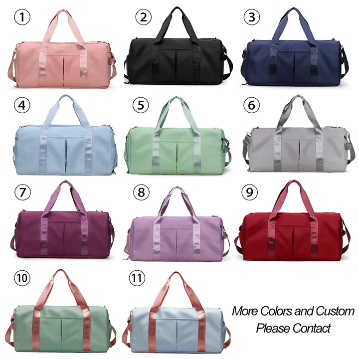 New Arrivals Custom Nylon Portable Durable Travel Bag Gym Exercise Waterproof Fabric Gym Bag with Branded Logo Duffle Bag — image 2