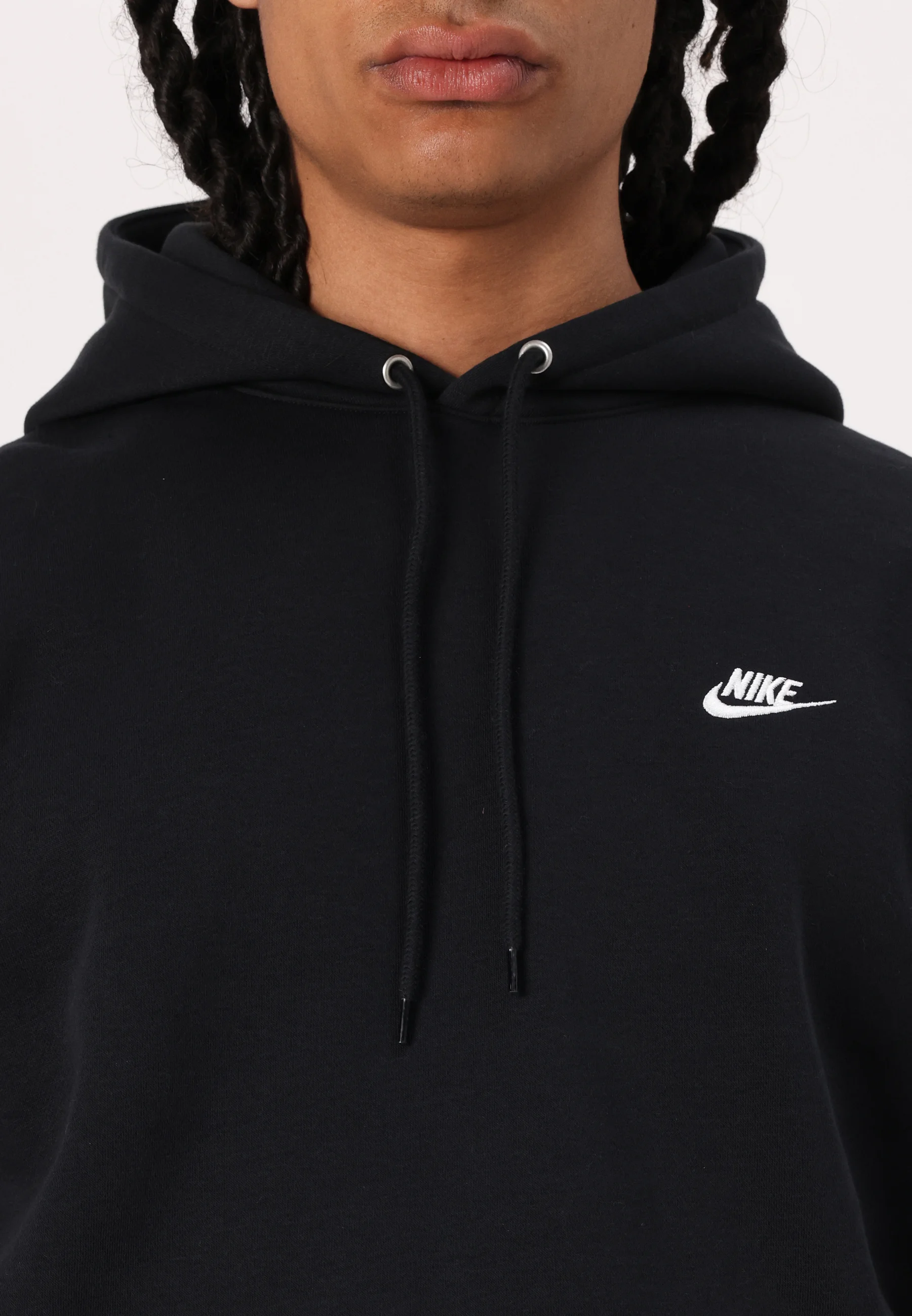 Nike Sportswear CLUB HOODIE - Hoodie - black black/white 80% cotton, 20% polyester — image 3