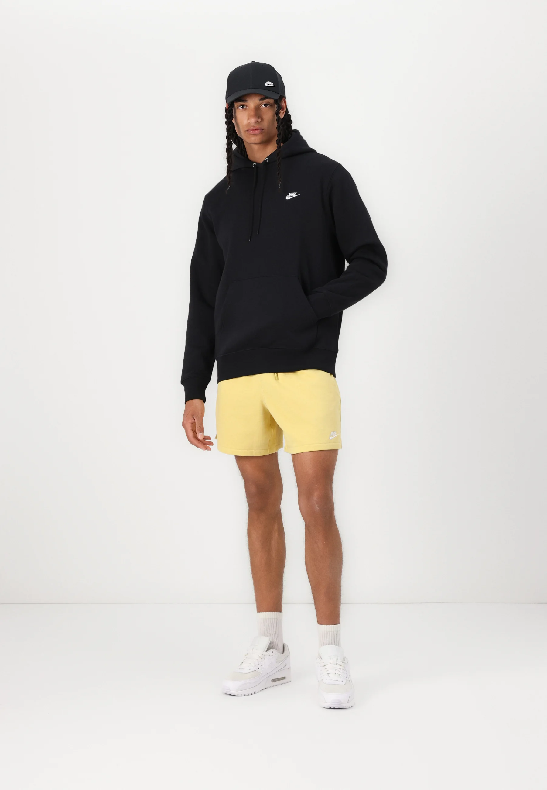 Nike Sportswear CLUB HOODIE - Hoodie - black black/white 80% cotton, 20% polyester — image 4