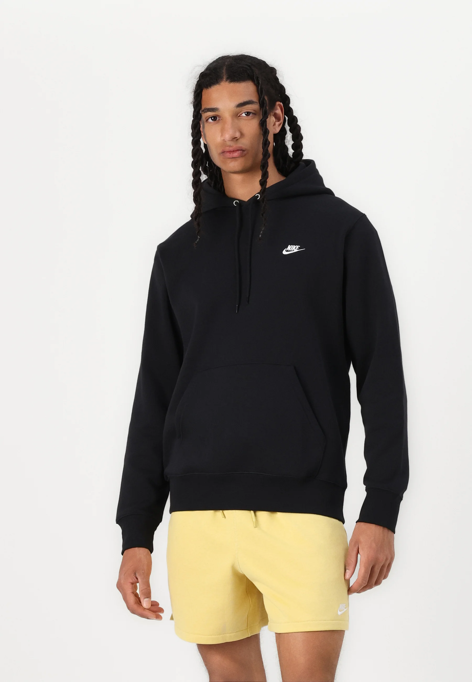 Nike Sportswear CLUB HOODIE - Hoodie - black black/white 80% cotton, 20% polyester — image 5