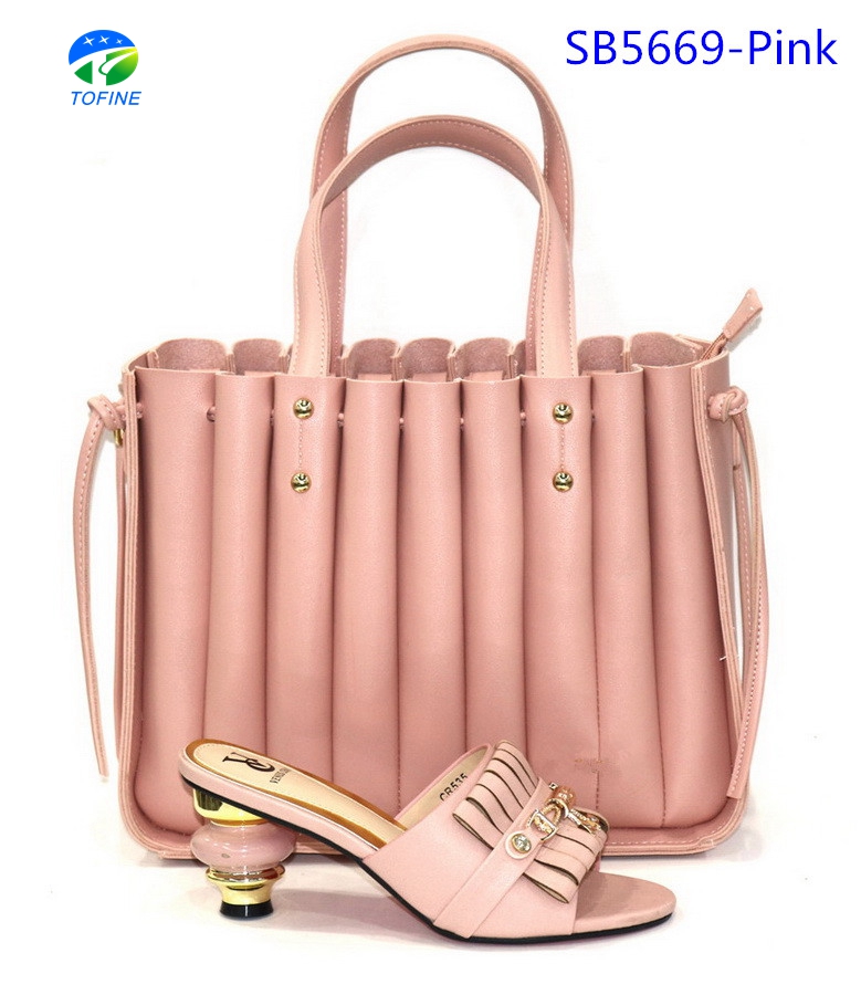 Good Quality Skyblue Italian Shoes and Bags Set Slipper High Heels Women Shoes and Bag Set Wearing Fashion Sandals Ladys Shoes — image 4