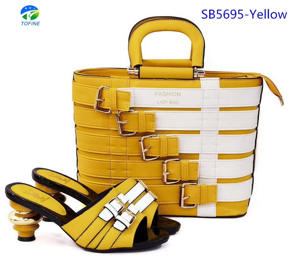 2021 Shoes Bag Set Hot Selling Handbag Wholesale Lady Wine Shoes Matching Bag — image 2