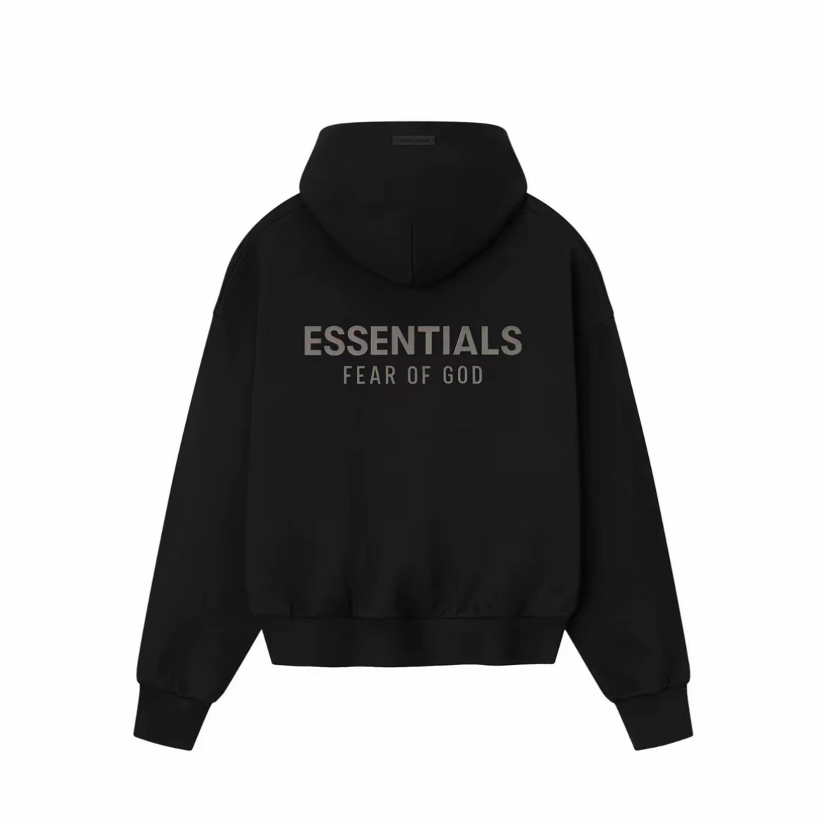 Brushed Silver Silicone Print 100% Cotton Zip up Hoodie Metallic Oversized Techwear Jacket Futuristic Streetwear Coat — image 5