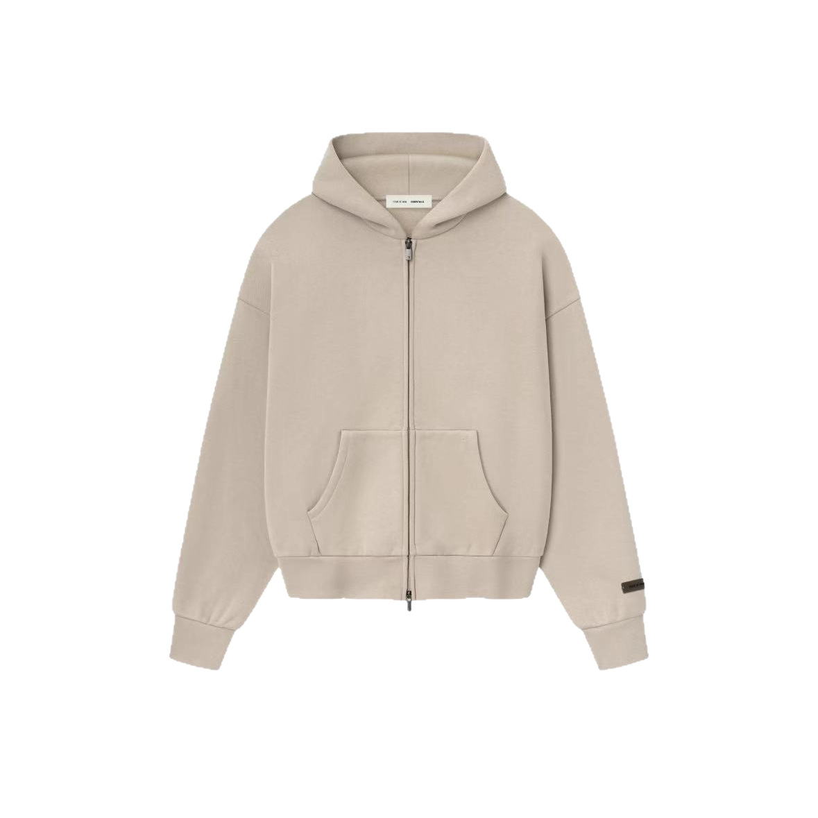 Brushed Silver Silicone Print 100% Cotton Zip up Hoodie Metallic Oversized Techwear Jacket Futuristic Streetwear Coat