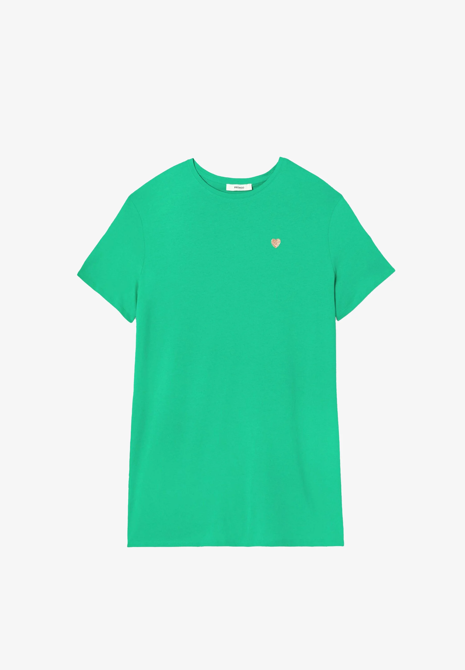 Promod ROBE-T-SHIRT CŒUR - Jersey dress - vert clair Loose Fit 100% cotton Crew neck — image 3