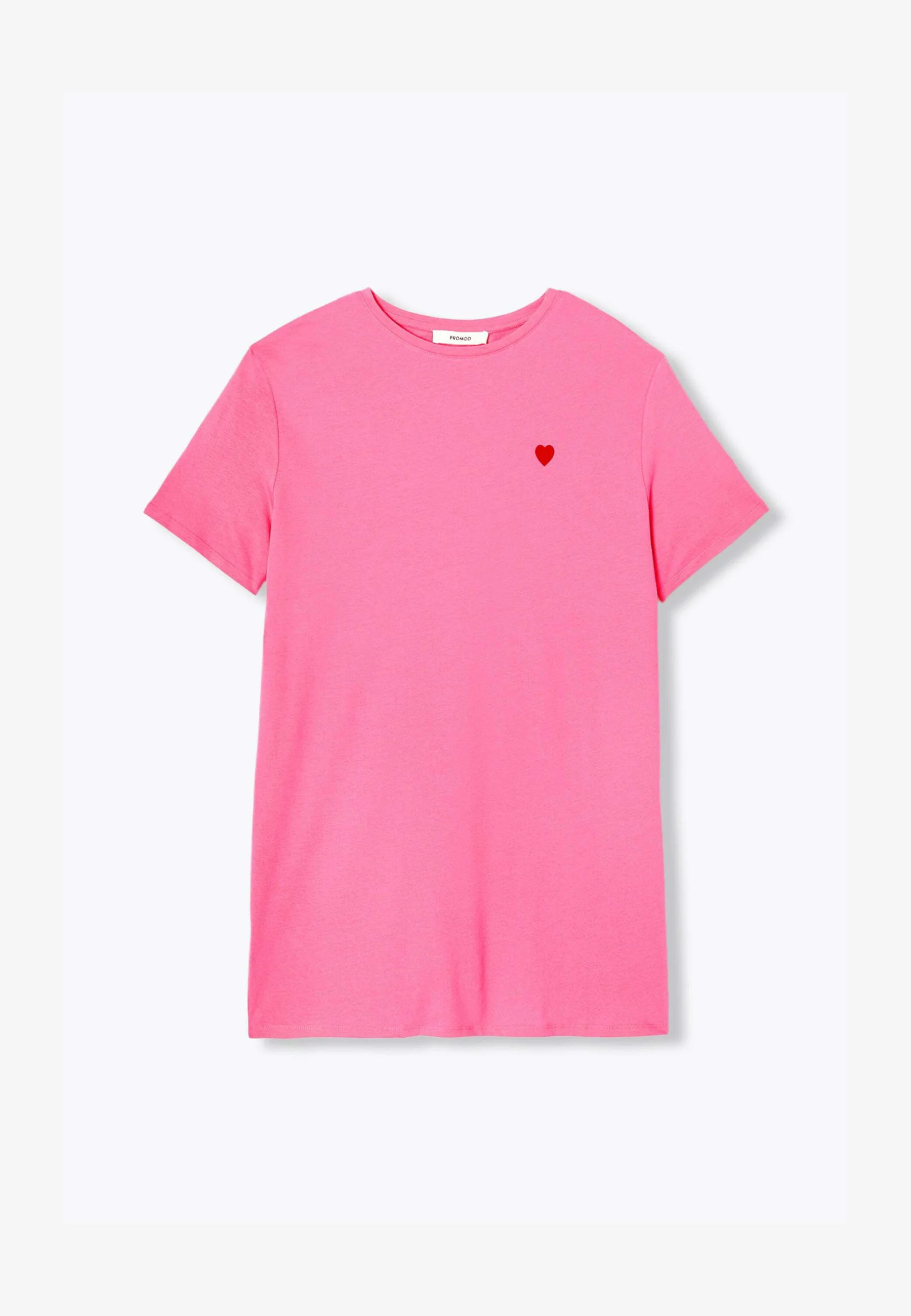 Original ROBE-T-SHIRT CŒUR - Jersey dress - vert clair Loose Fit 100% cotton Crew neck — image 3