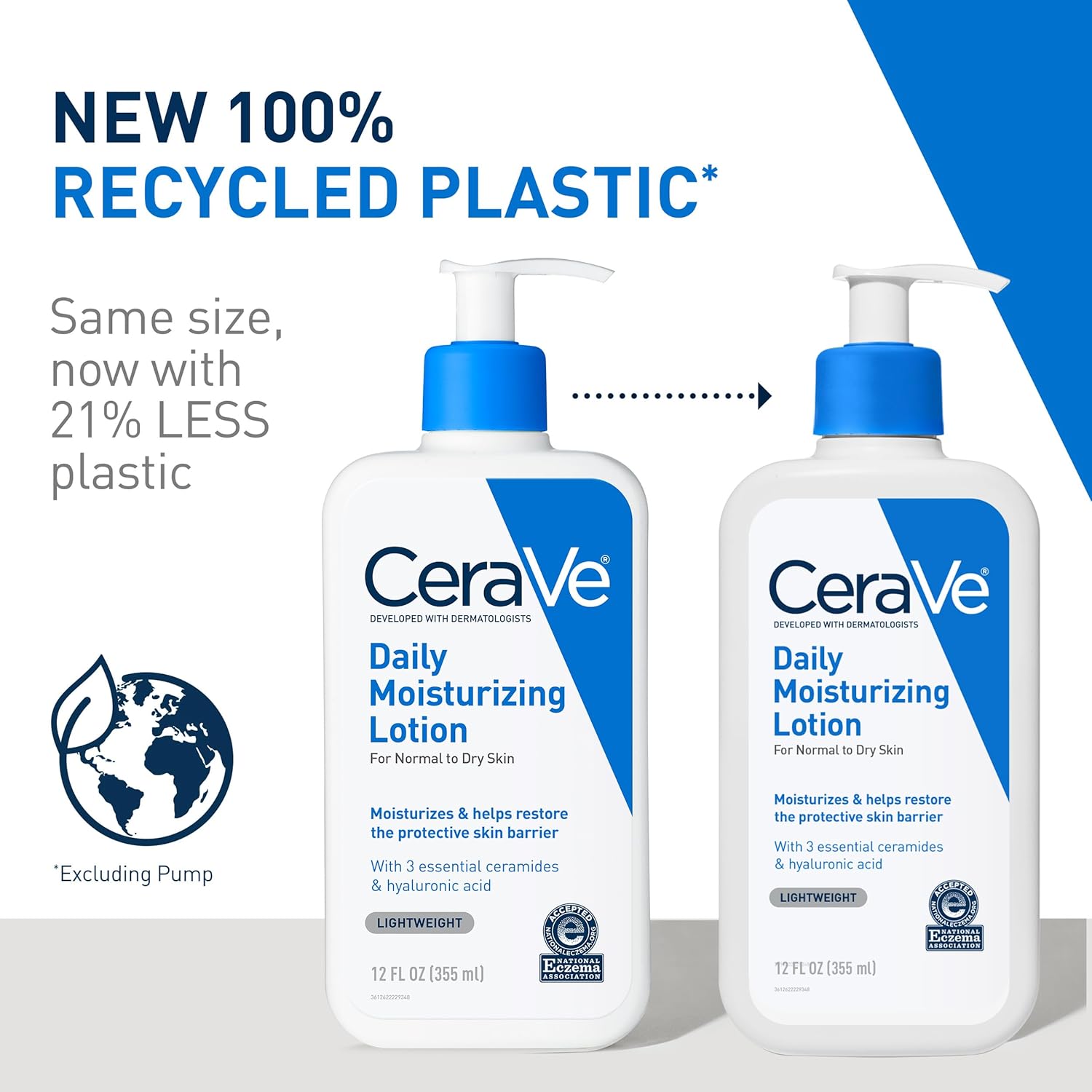 CeraVe Daily Moisturizing Lotion for Dry Skin, Body Lotion & Face Moisturizer with Hyaluronic Acid and Ceramides, Daily Moisturizer, Fragrance Free, Oil-Free, 19 Ounce — image 5