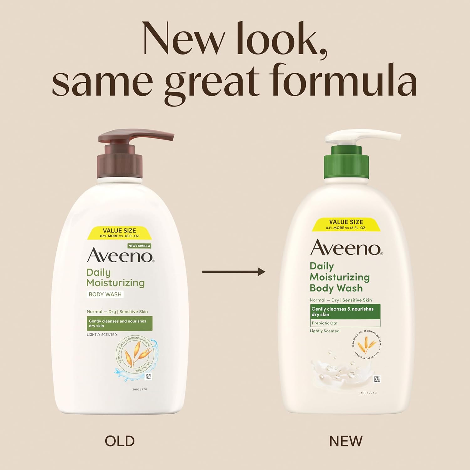 Aveeno Daily Moisturizing Body Wash for Dry & Sensitive Skin + Prebiotic Oat, Body Wash Gently Cleanses & Nourishes Dry Skin, Lightly Scented, Value Size, 33 fl. oz — image 5