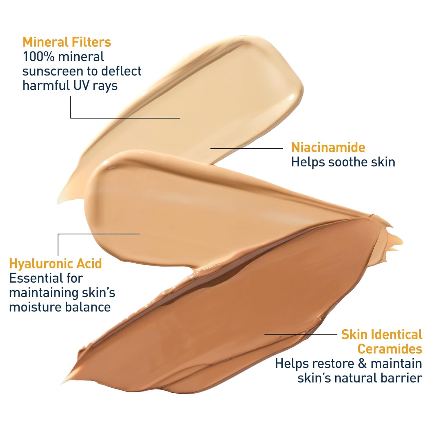 CeraVe Hydrating Mineral Sunscreen SPF 30 with Sheer Tint, Tinted Mineral Sunscreen with Zinc Oxide & Titanium Dioxide, Blends Seamlessly For Healthy Glow, Medium, 1.7 Fluid Ounce — image 3