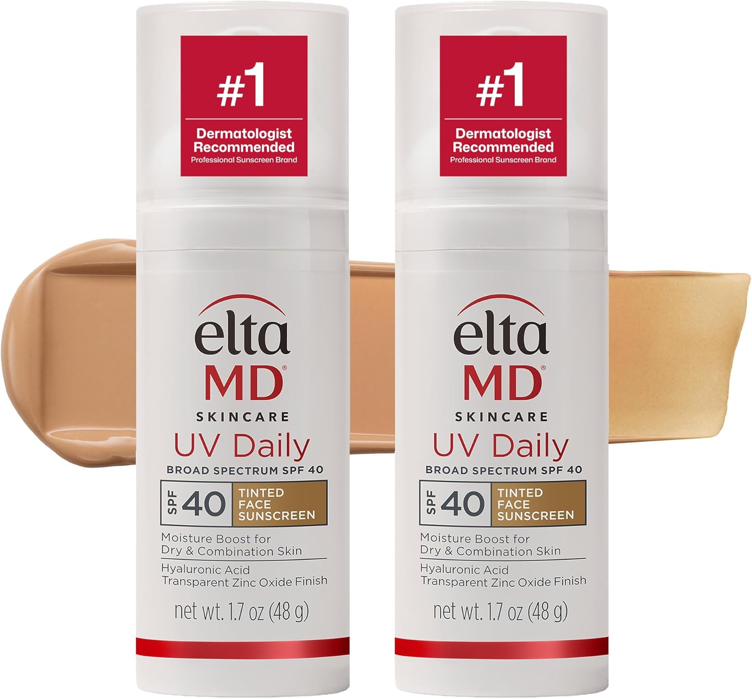EltaMD UV Daily Face Sunscreen with Transparent Zinc Oxide and Hyaluronic Acid, Moisturizes and Protects, Great for Dry, Combination, and Normal Skin