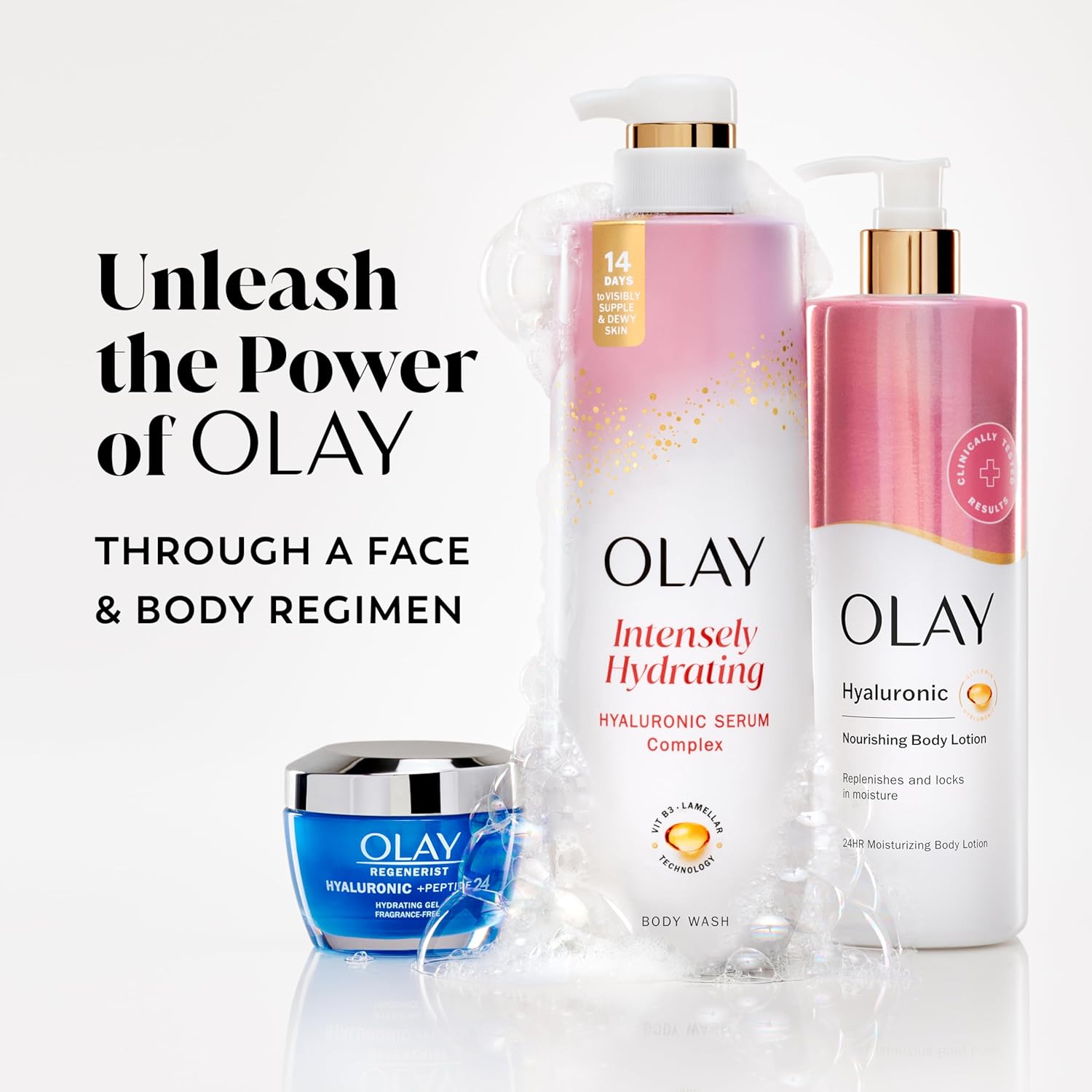Olay Body Lotion for Women, Firming with Collagen Peptides Serum, Visibly Firmer Skin, 24hr Moisture & Hydration, Fast Absorbing Formula, Vitamin B3 Complex, For All Skin Types, 17 fl oz — image 5