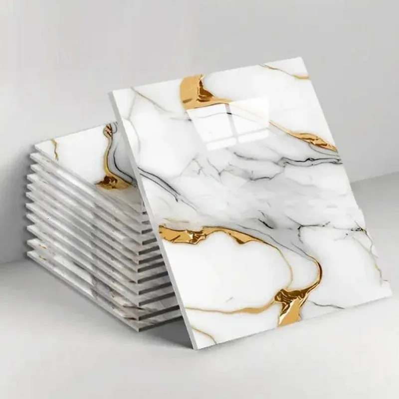 040PCS Marble 3D Ceramic Tile Wall Renovation Decoration Sticker Waterproof Selfadhesive Home Floor 251113