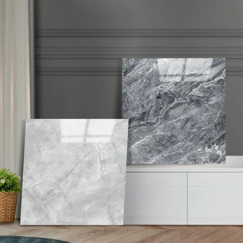 20pc of PVC Marble Floor Stickers Selfadhesive Wall Waterproof Bathroom Living room Moden Decoration Decals 241115