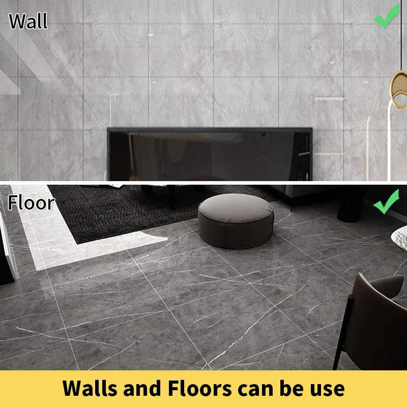 20pc of PVC Marble Floor Stickers Selfadhesive Wall Waterproof Bathroom Living room Moden Decoration Decals 241115 — image 4