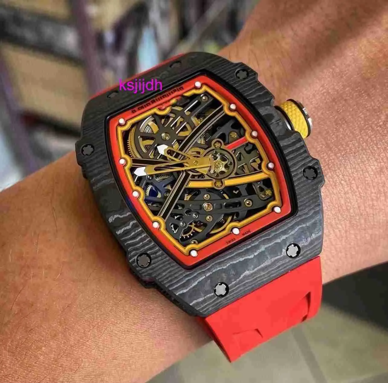 2026 New Luxury Men's Red Mechanical Watches,