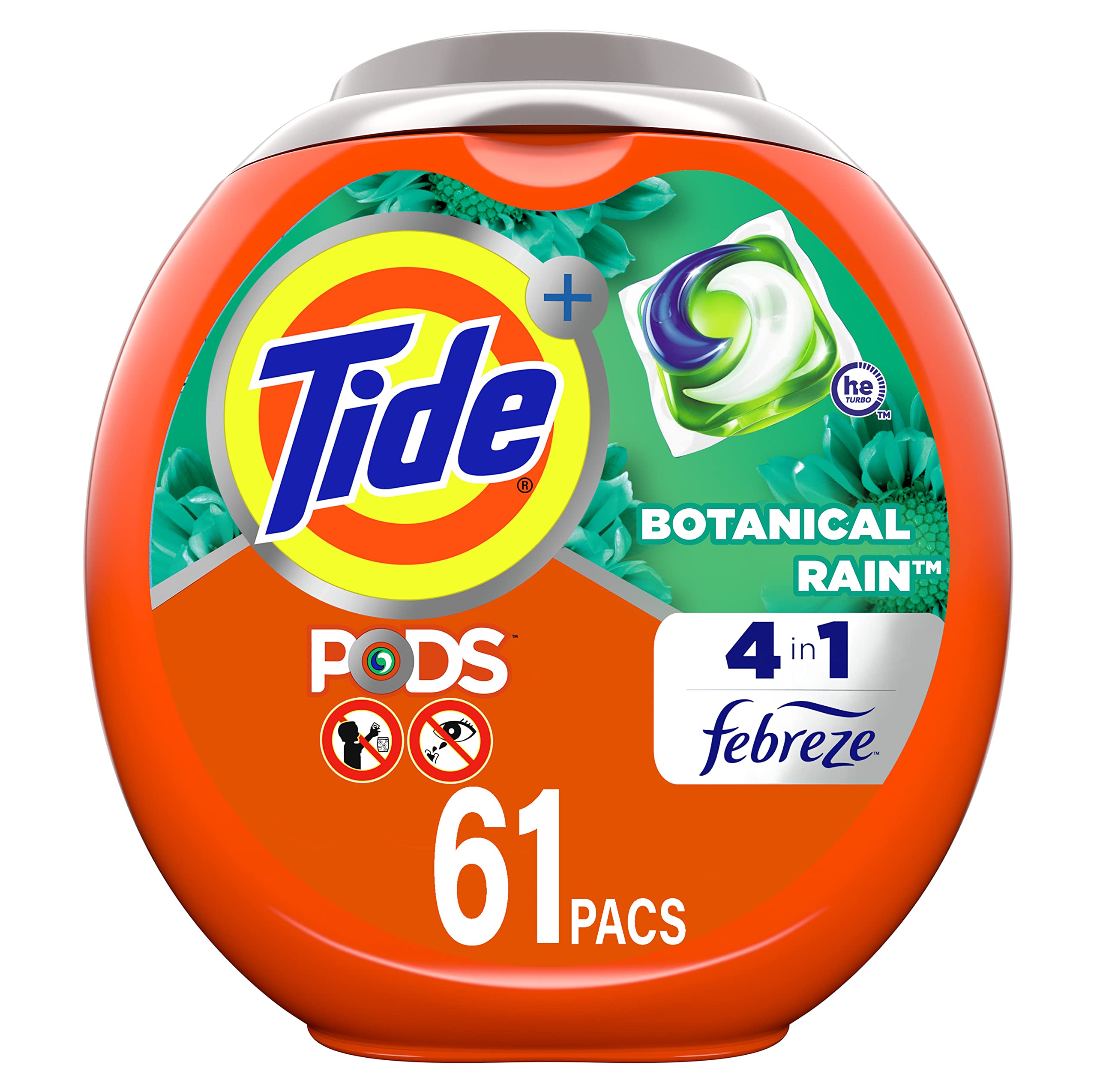 Tide PODS Plus Downy 4 1 HE Turbo Laundry Detergent Liquid Natural Fragrance 80%